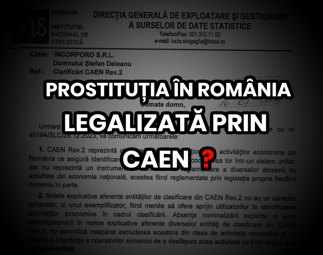 Prostitution in CAEN codes, nothing new